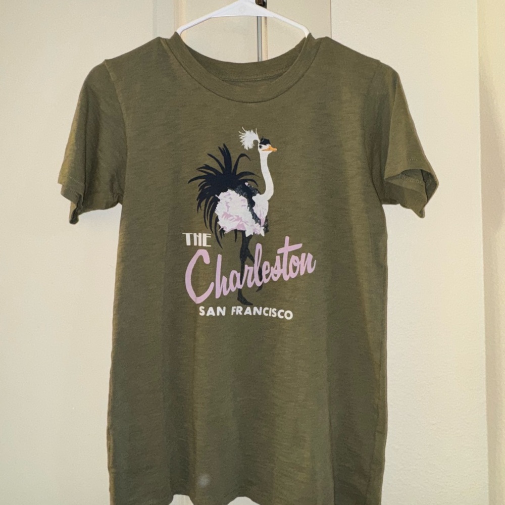 J. Crew Olive Green Charleston Graphic Tee
